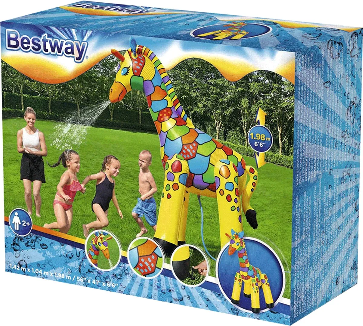 Bestway Girafsproeier Jumbo 142x104x198cm - Meerkleurig - afbeelding 6 van 6