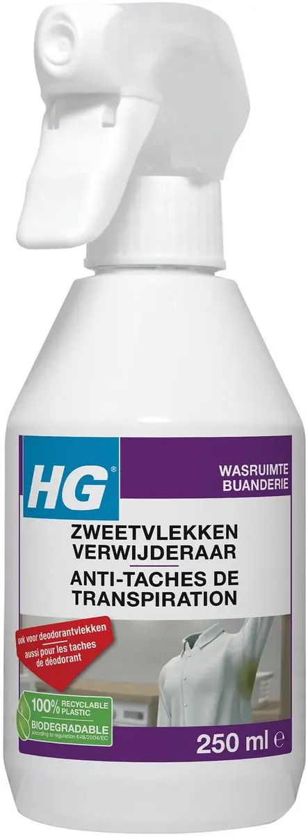 HG Zweetvlekkenverwijderaar 250ml - 25 Wasbeurten