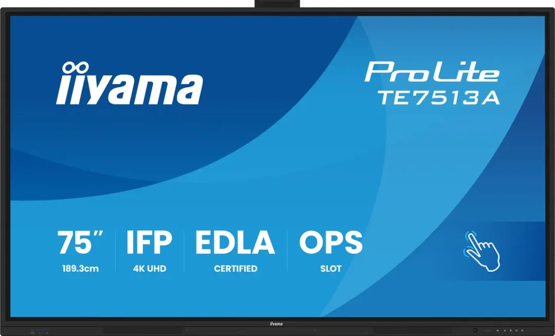 iiyama TE7513A-B2AG Interactief Touchscreen 75" 4K - 500 cd/m² - Android
