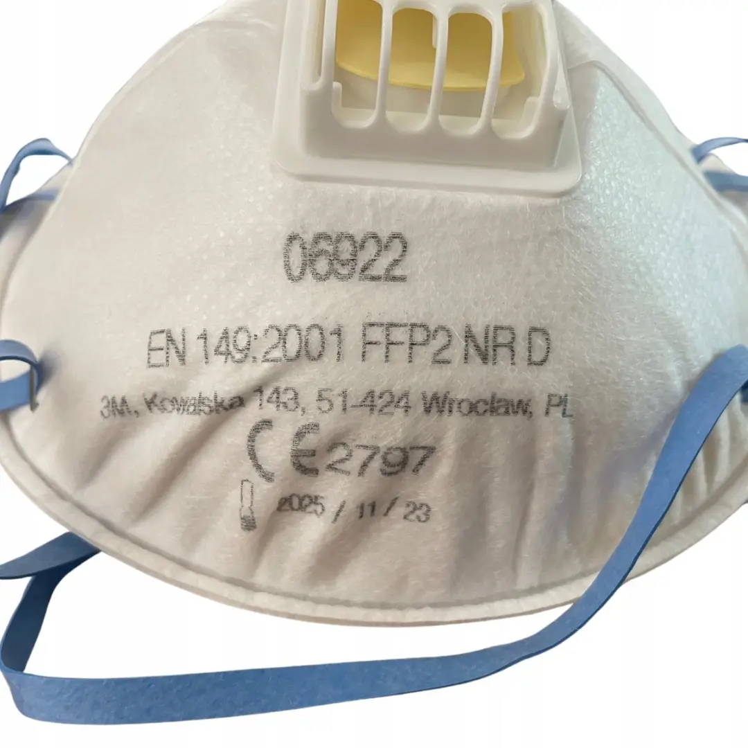 3M 6922 FFP2 Stofmasker met ventiel - 1 Stuk - afbeelding 2 van 3
