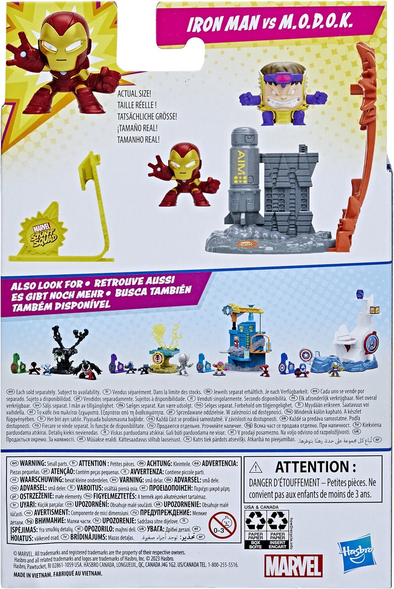 Iron Man vs M.O.D.O.K. Hasbro Stunt Squad Speelset