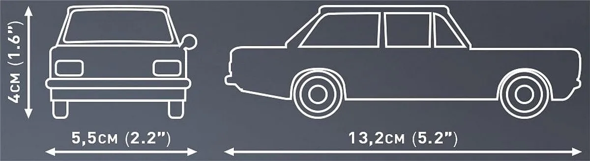 Cobi Opel Rekord C 1900 L - 134 Stukken - Meerkleurig - afbeelding 6 van 6