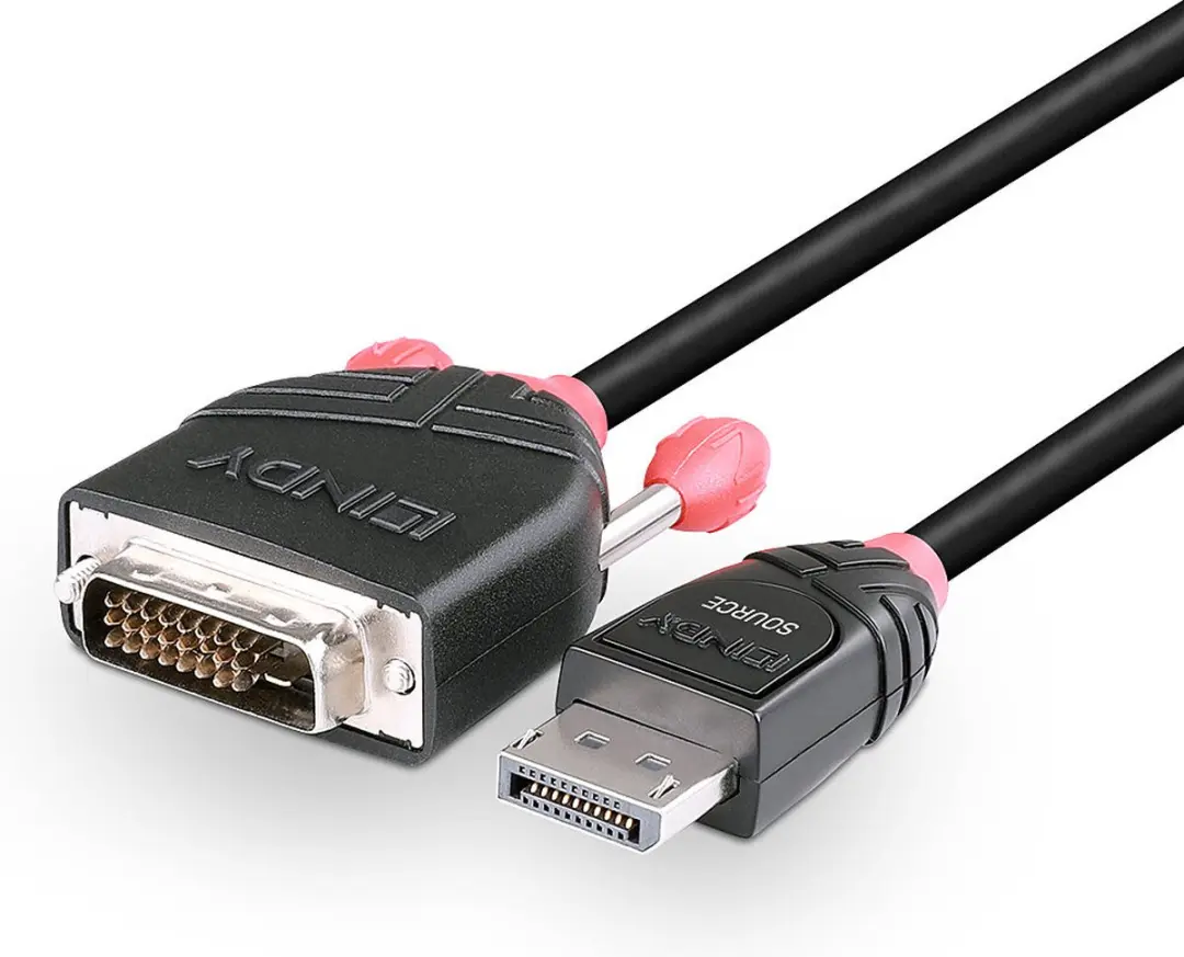 Lindy 41493 DisplayPort naar DVI-D Adapterkabel 5m - Zwart