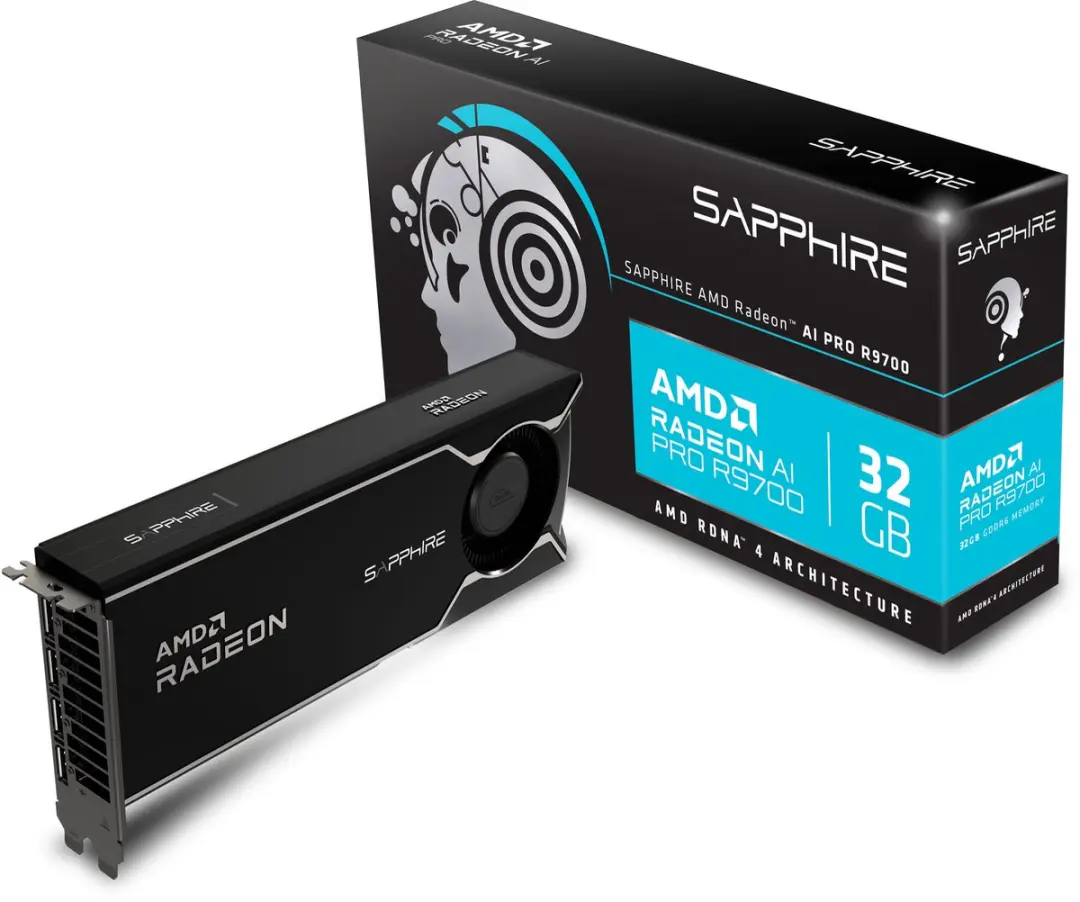 Sapphire AMD Radeon AI Pro R9700 32GB GDDR6