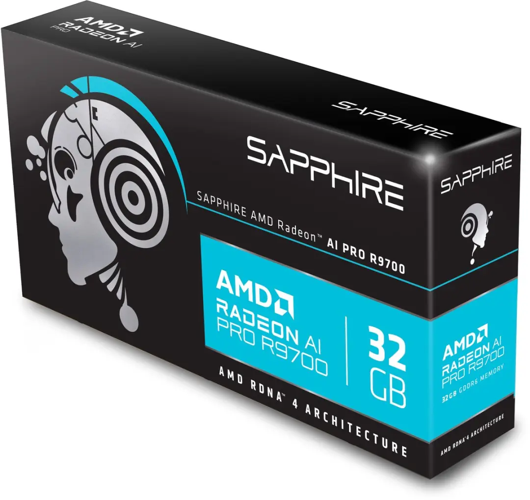 Sapphire AMD Radeon AI Pro R9700 32GB GDDR6