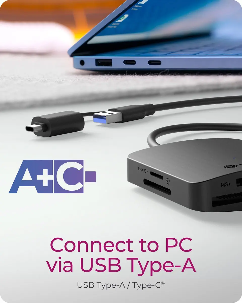 Icy Box IB-CR302-CU3 Geheugenkaartlezer USB 3.2 Gen 1 - Zwart