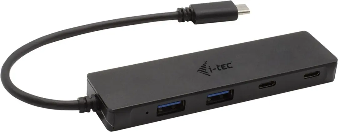 I-tec I-TEC C31HUBMETAL2A2C USB-C Metal Hub - 2x USB-A 3.0 + 2x USB-C 10Gbps - Zwart