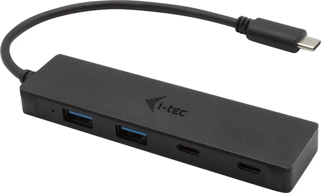 I-tec I-TEC C31HUBMETAL2A2C USB-C Metal Hub - 2x USB-A 3.0 + 2x USB-C 10Gbps - Zwart
