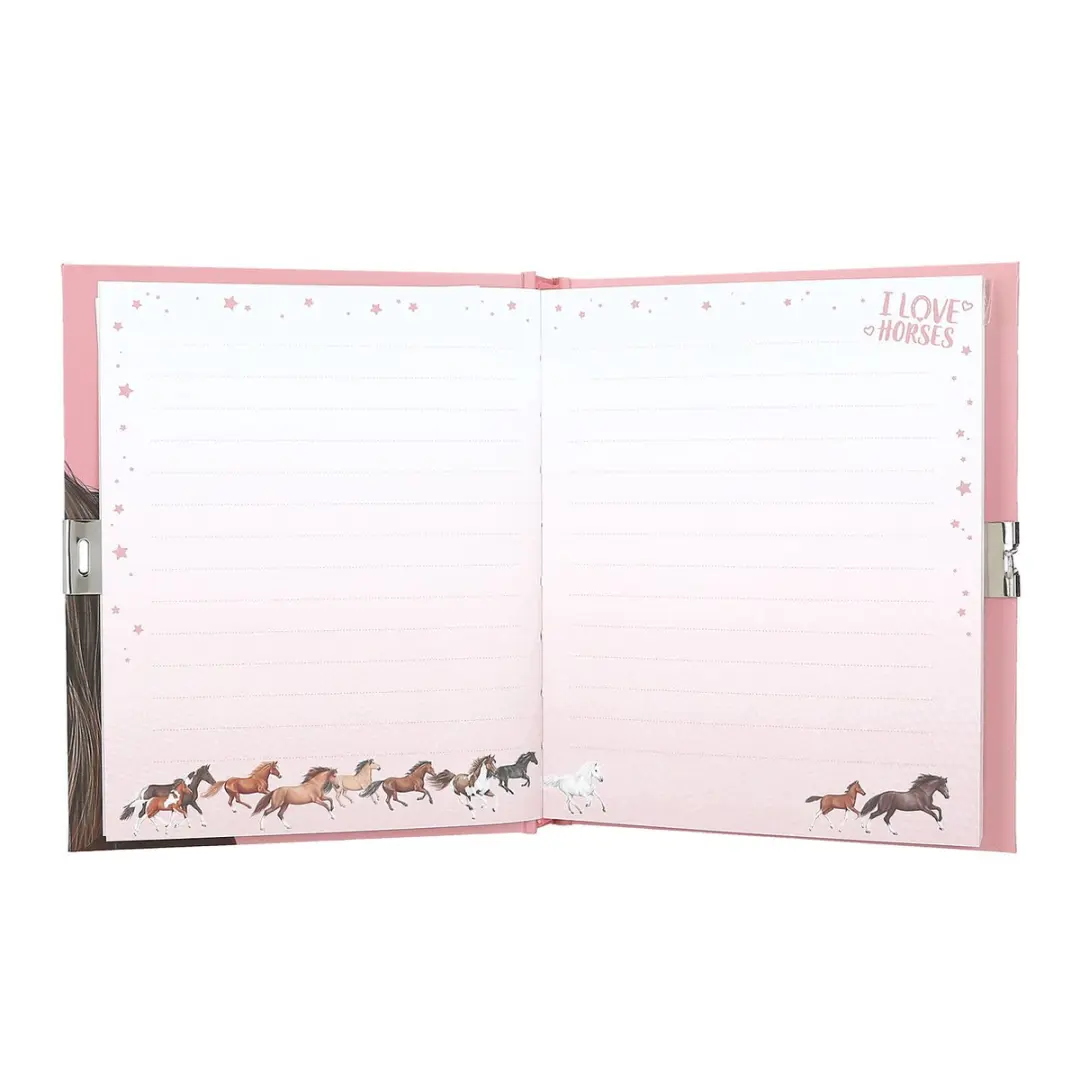 Miss Melody Dagboek met Stickers - Roze/Bruin