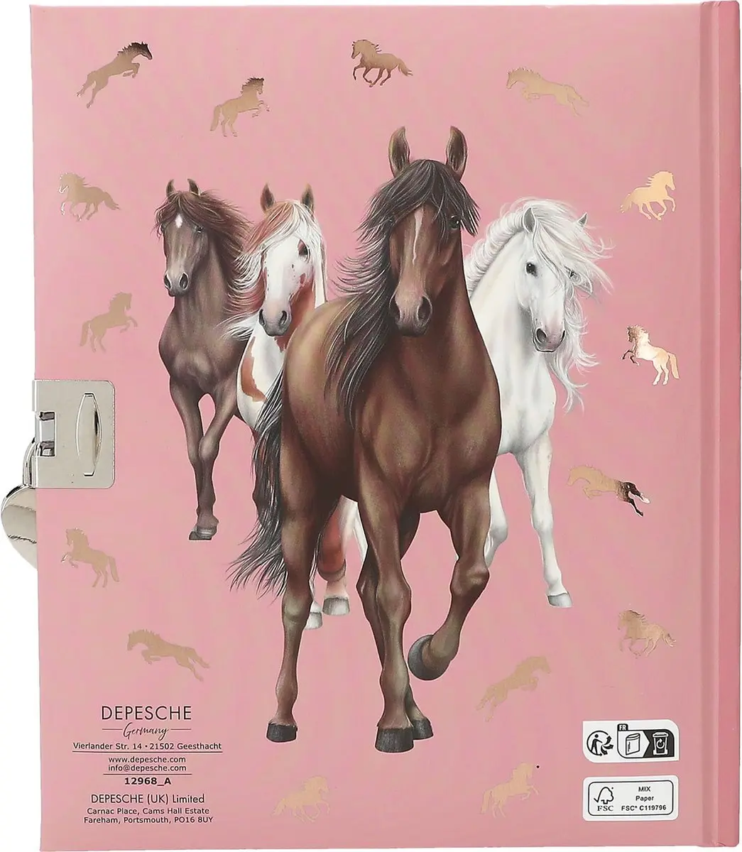 Miss Melody Dagboek met Stickers - Roze/Bruin