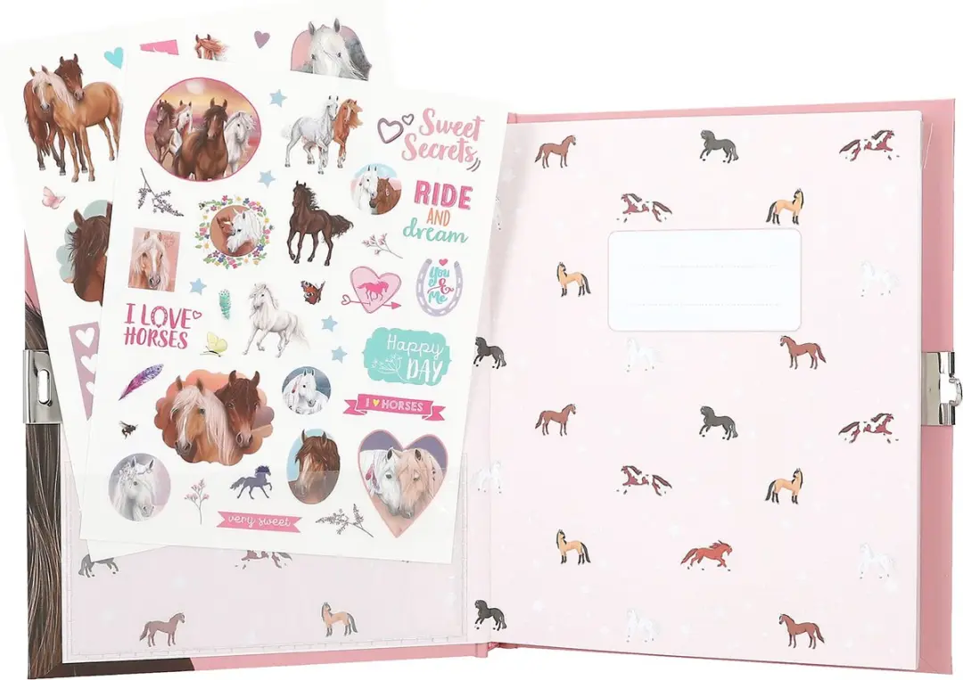 Miss Melody Dagboek met Stickers - Roze/Bruin