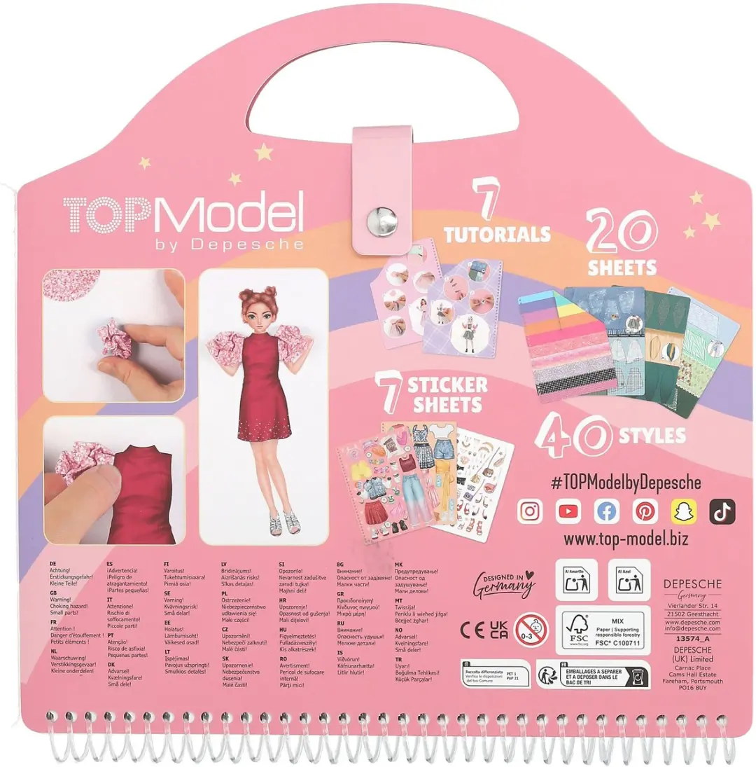 Depesche TOPModel Dress Me Up Collage Boek - Multicolor