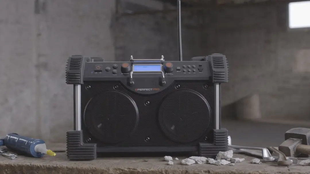 Perfectpro Rockhart RH4 Bouwradio - DAB+ Bluetooth - 30W - Zwart - afbeelding 6 van 6