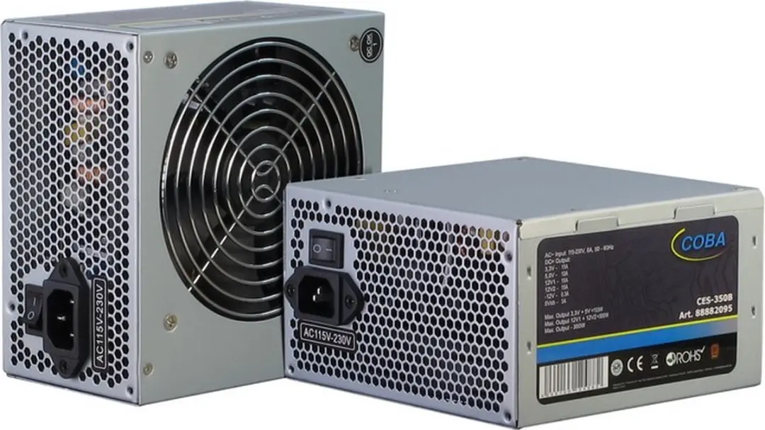 Inter-Tech Coba CES-350B Voeding 350W - Zilver