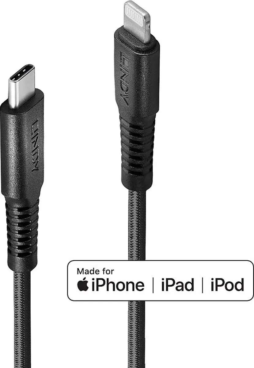 Lindy 31285 USB-kabel Apple Lightning naar USB-C 0,5m
