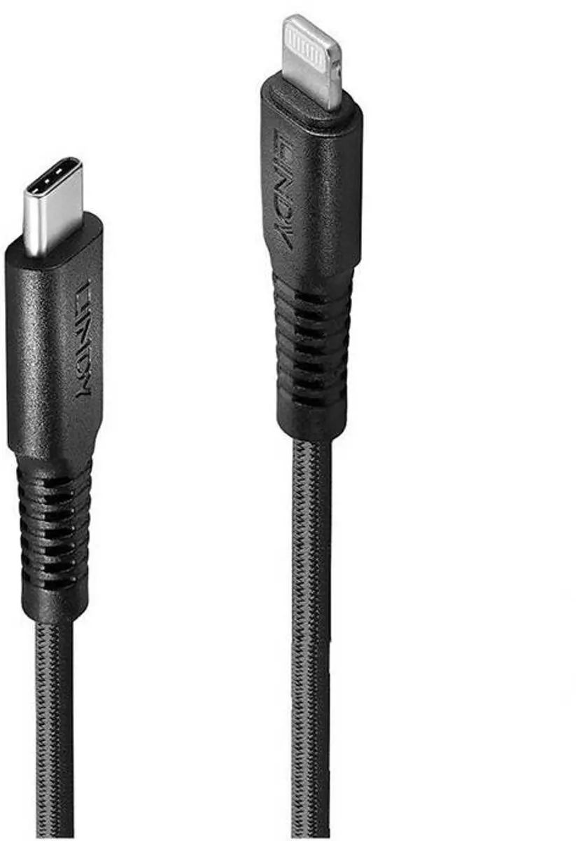 Lindy 31285 USB-kabel Apple Lightning naar USB-C 0,5m - Zwart