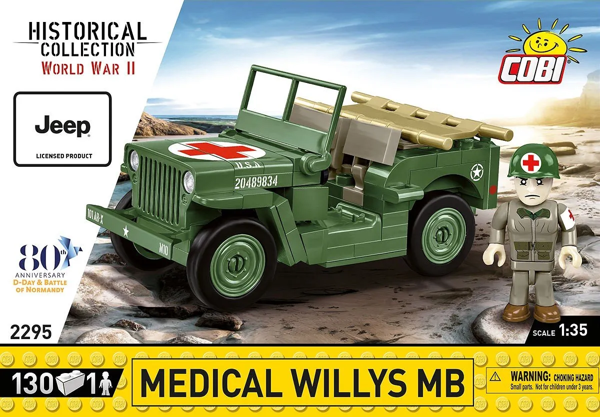 Cobi Medische Willys MB - 130 Onderdelen - Meerkleurig
