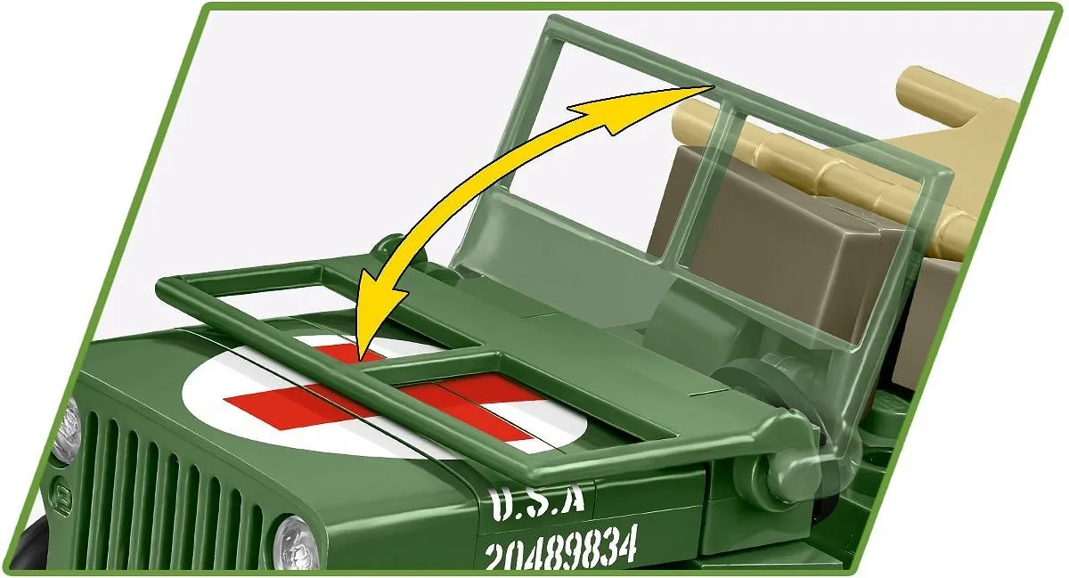 Cobi Medische Willys MB - 130 Onderdelen - Meerkleurig - afbeelding 6 van 6