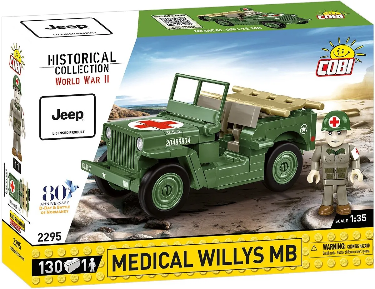 Cobi Medische Willys MB - 130 Onderdelen - Meerkleurig