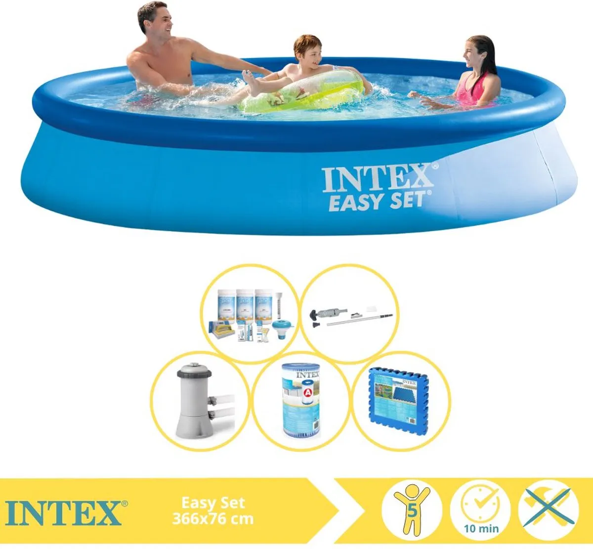Intex Easy Set 28132GN Opblaaszwembad 366x76cm