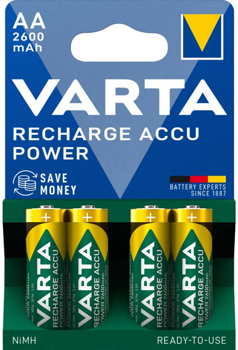 Varta AA Oplaadbare Batterijen 2600mAh
