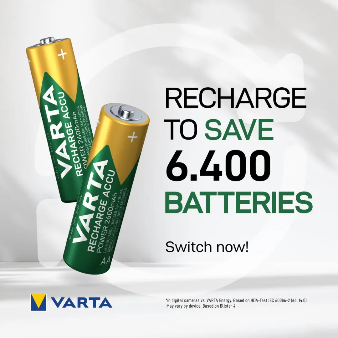 Varta AA Oplaadbare Batterijen 2600mAh - 4 Stuks