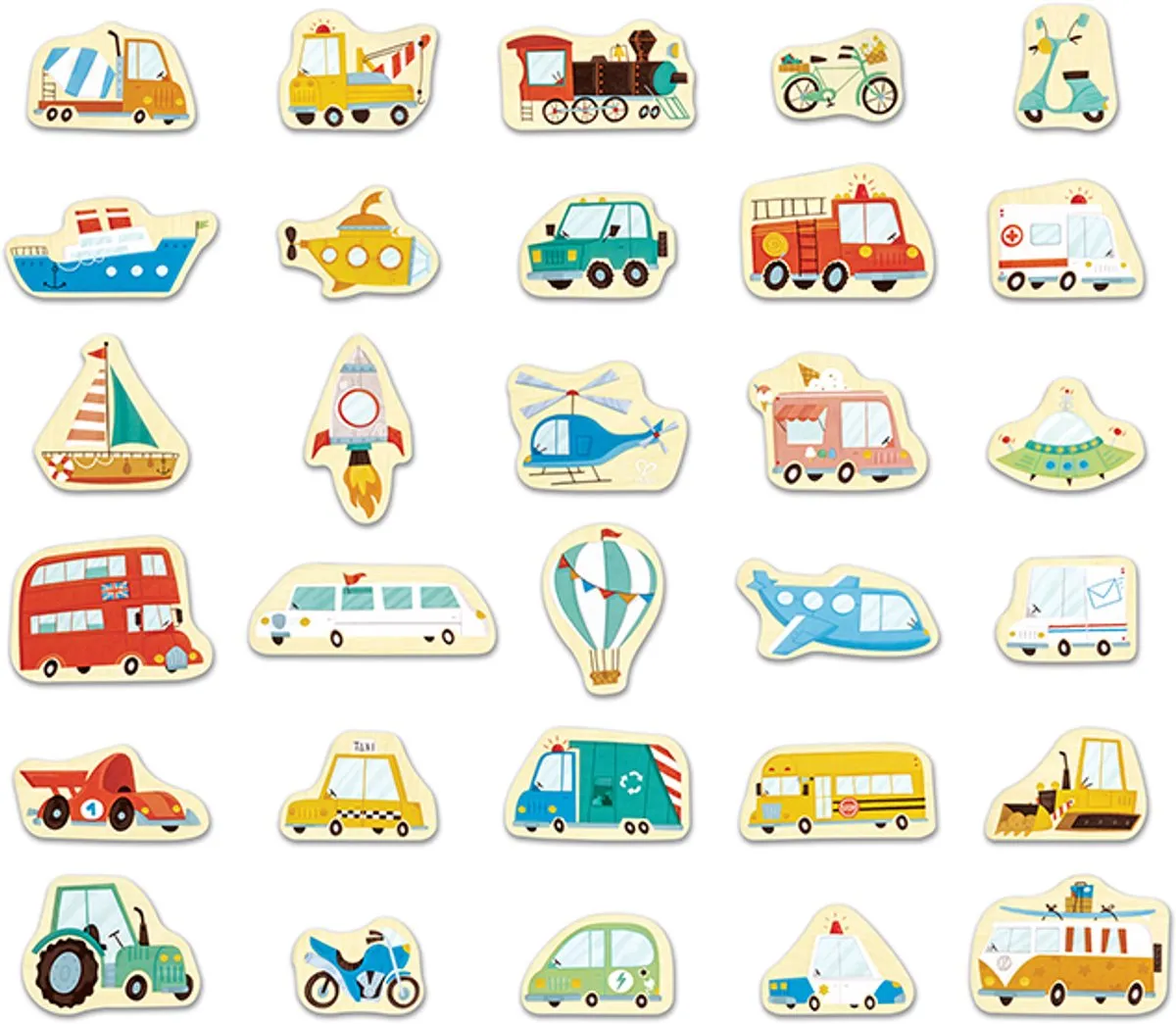 Hape E2008A Magnetische Voertuigen Set