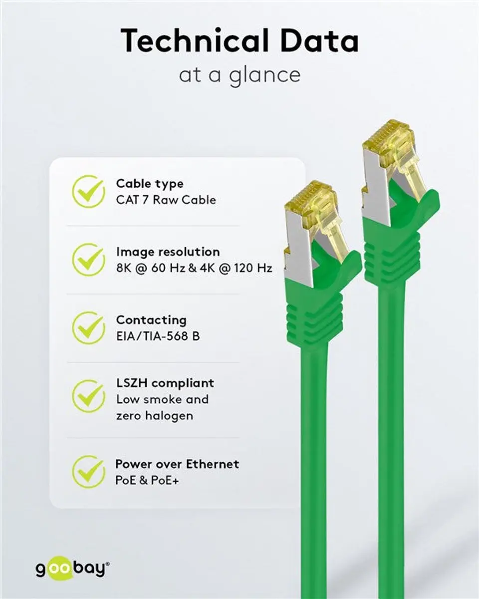 Wentronic 91568 Cat 6 STP-kabel RJ45 0,25m - Groen