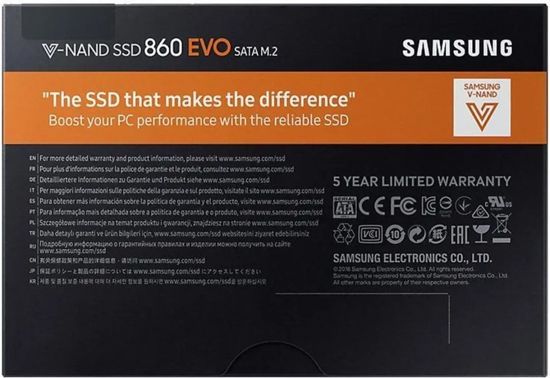 Samsung 860 EVO MZ-N6E500 M.2 SSD - 500GB