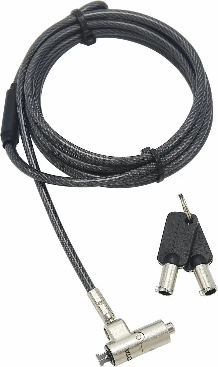 Dicota D31886 Kabelslot - 2m - Zwart/Zilver