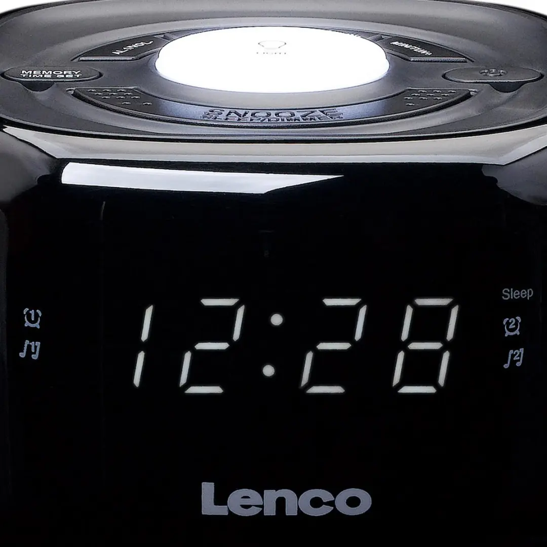 Lenco CR-12BK Wekkerradio - Zwart - afbeelding 6 van 6