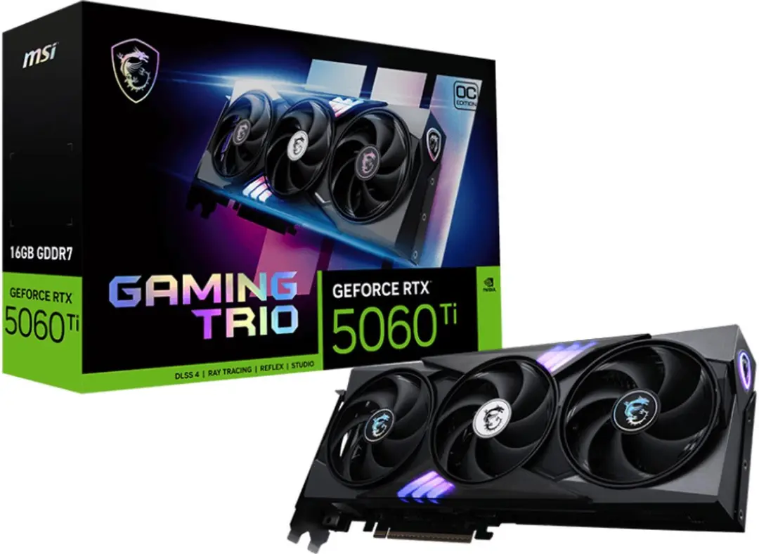 MSI GeForce RTX 5060 Ti 16G GAMING TRIO OC Videokaart