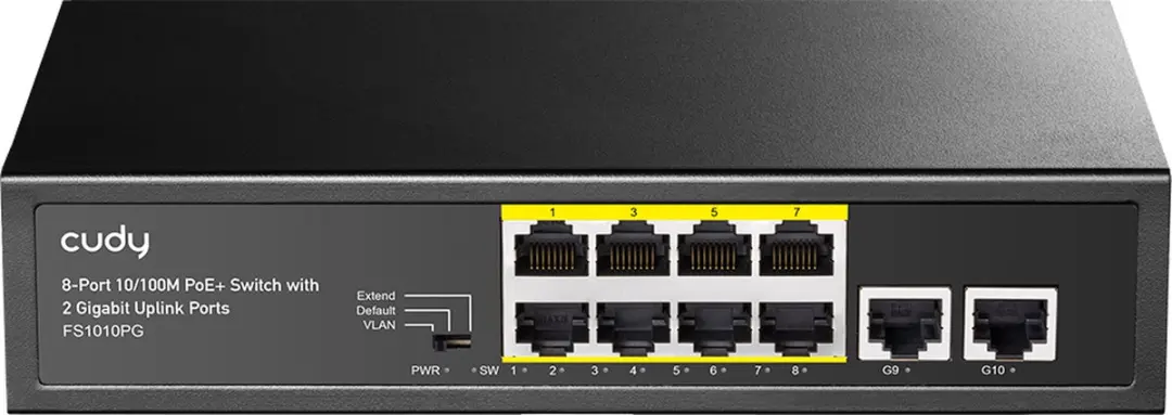 Cudy FS1010PG 8-poorts PoE+ Switch - 8x PoE 120W - Zwart