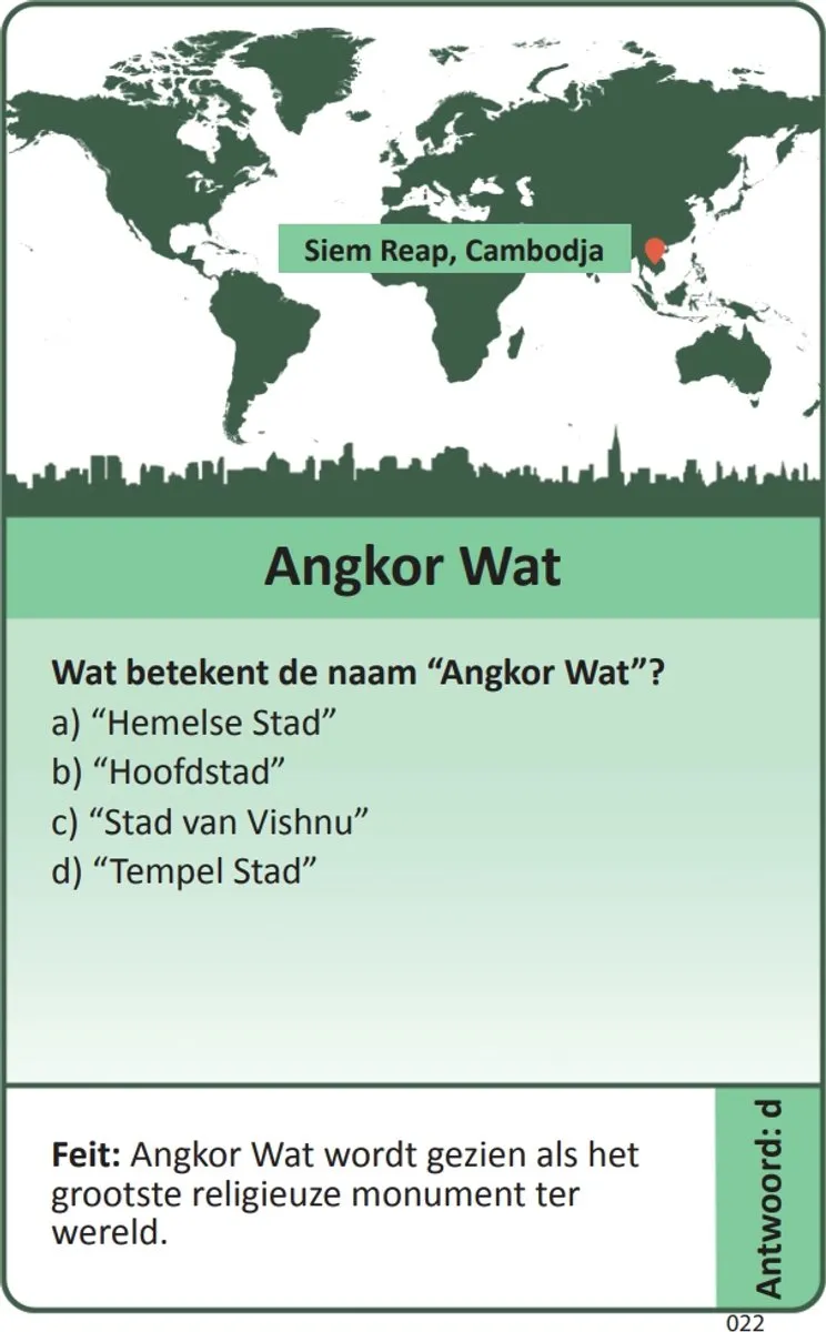 Tactic Architectonische Wonderen Kaartspel 58336 - 2-6 Spelers
