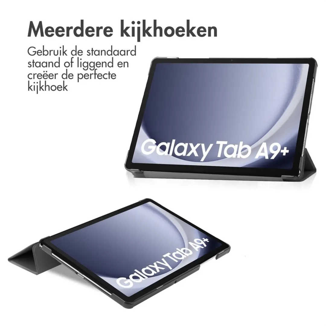 Accezz Trifold Bookcase Samsung Galaxy Tab A9 Plus 11" - Zwart