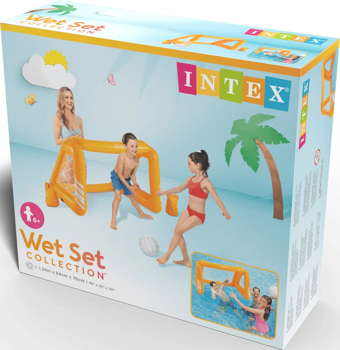 Intex Voetbaldoel 124x84x76cm - Oranje