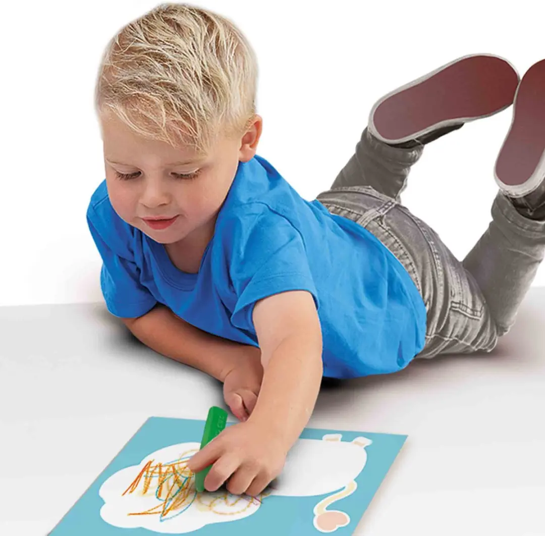 SES Creative Mijn Eerste Krijtjes Dieren Kaarten - 8 Stuks - 4 Kleuren