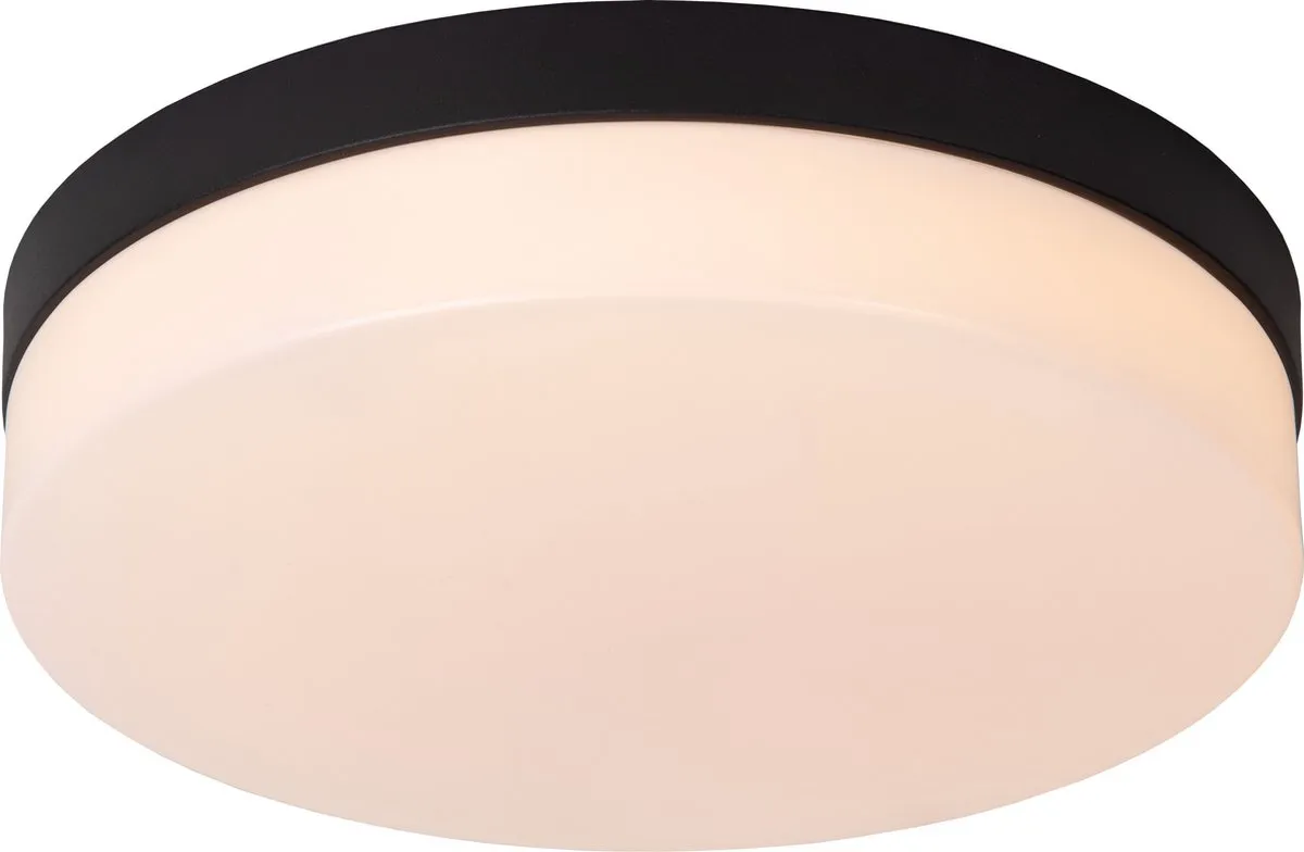 Lucide BISKIT Plafondlamp Ø28cm LED 18W 2700K - Zwart