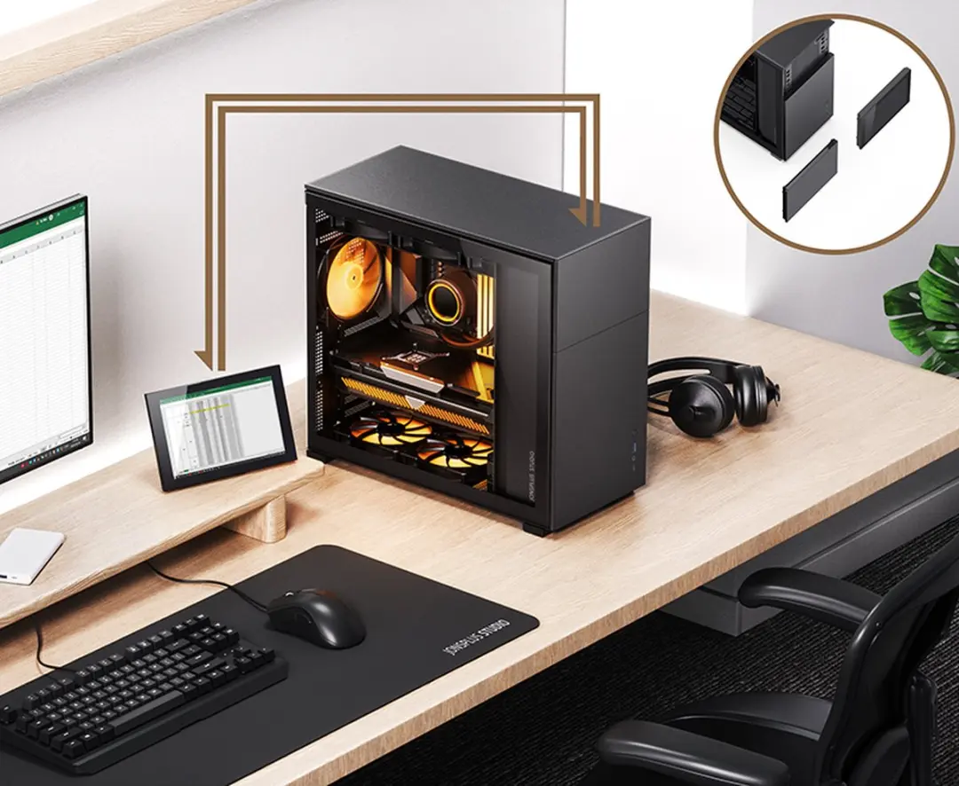 Jonsbo D41 STD Midi Tower - Zwart