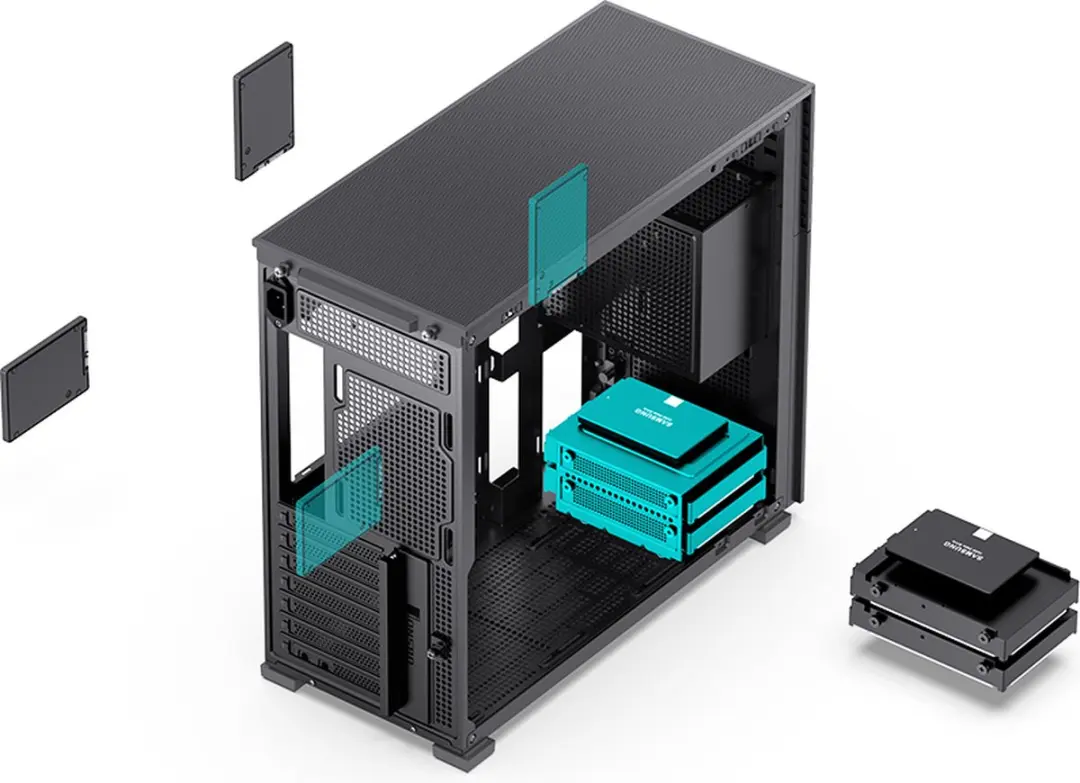 Jonsbo D41 STD Midi Tower - Zwart
