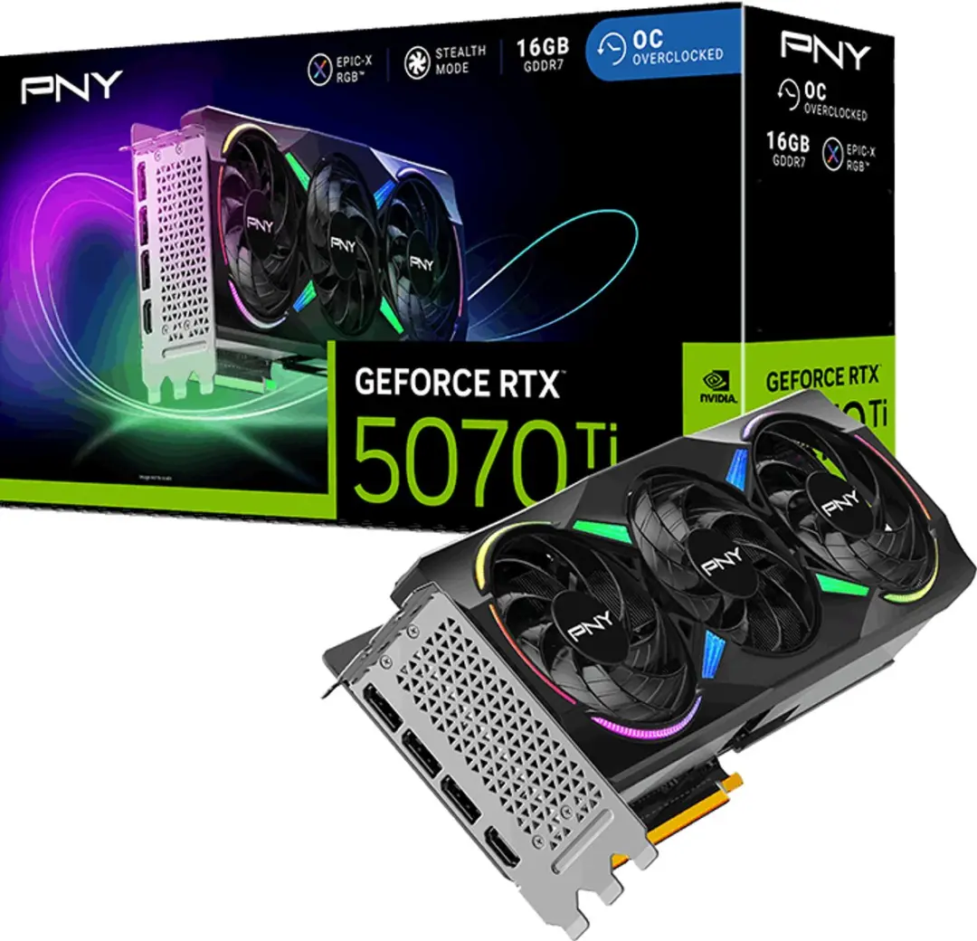 PNY GeForce RTX 5070 Ti VCG5070T16TFXXPB1 Gaming VGA - 16GB - Zwart