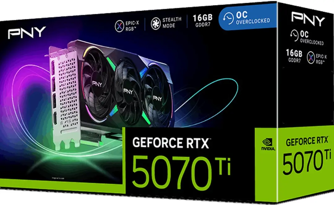PNY GeForce RTX 5070 Ti VCG5070T16TFXXPB1 Gaming VGA - 16GB - Zwart