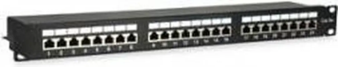 Equip Patchpanel 24x RJ45 Cat5e 19" 1HE - Zwart