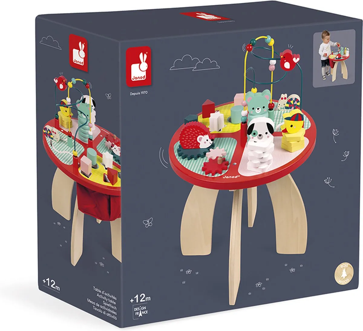 Janod Baby Forest Houten Activiteitentafel - Multicolor