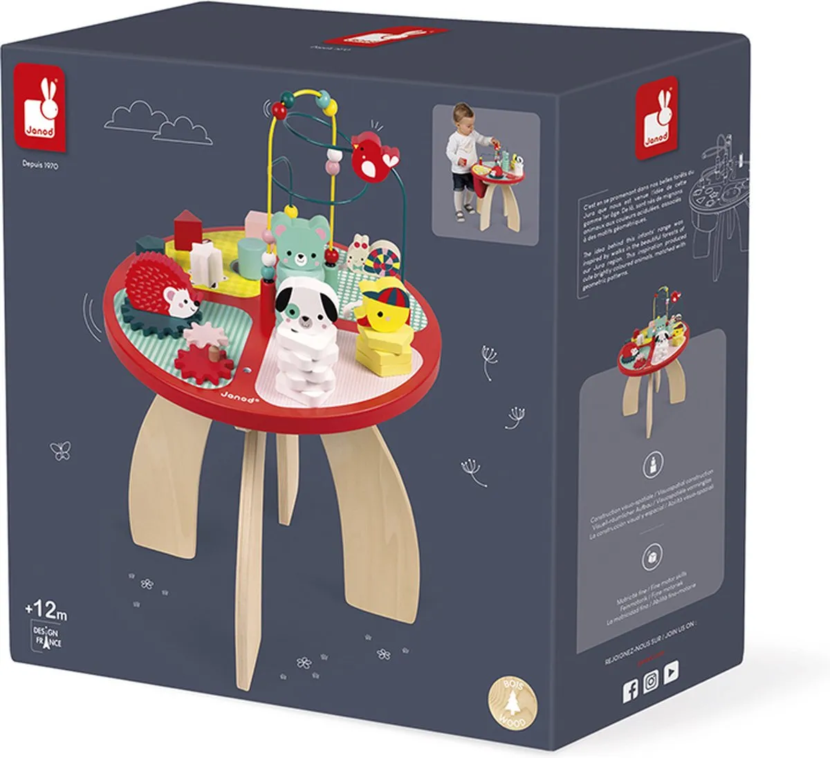 Janod Baby Forest Houten Activiteitentafel - Multicolor