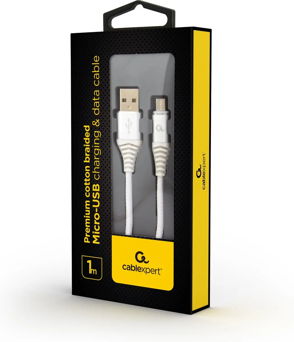Cablexpert Micro-USB Kabel 1m - Zilver/Wit