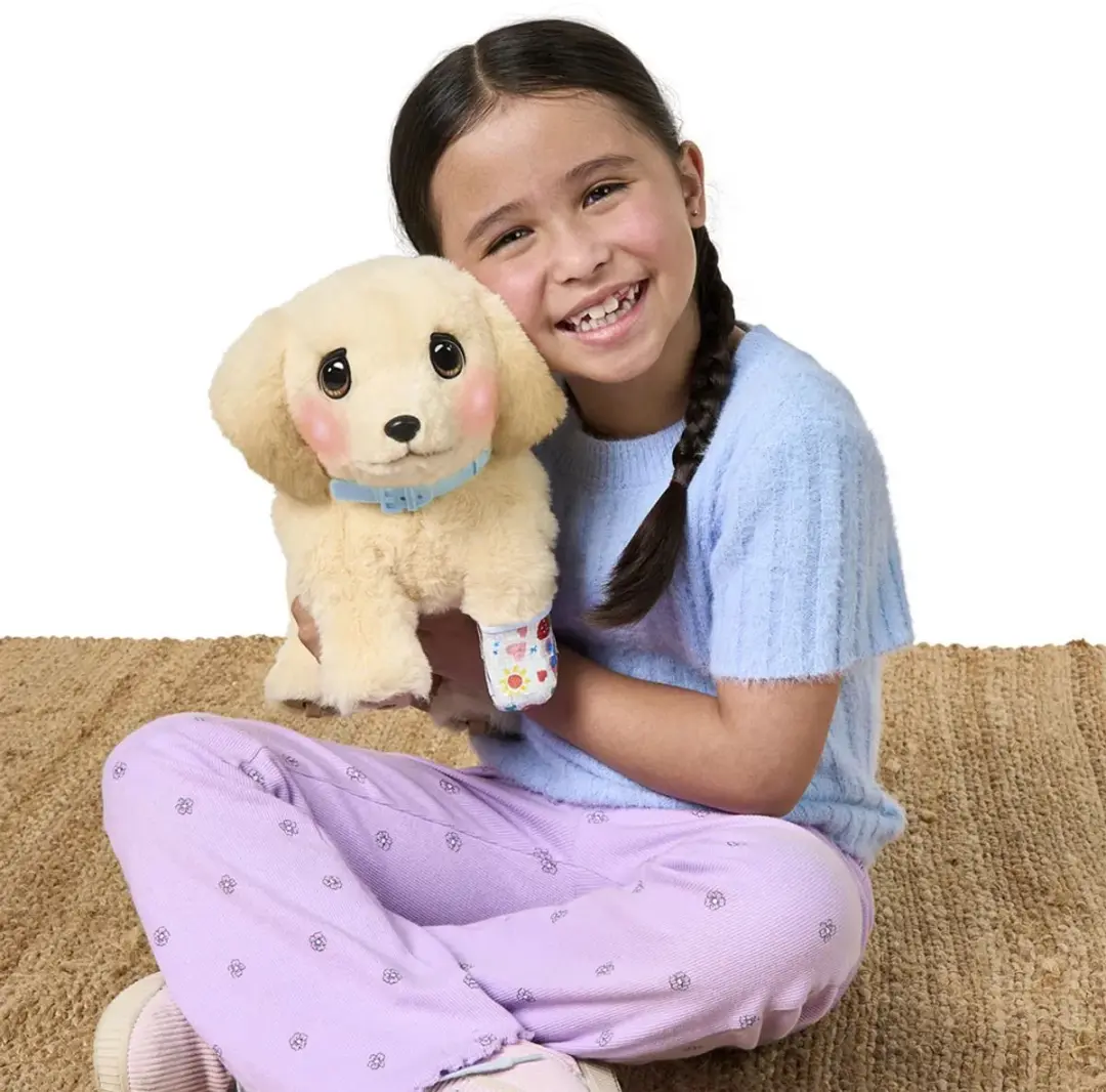 Little Live Pets Ouchies Puppy Cooper Interactieve Knuffel - Bruin