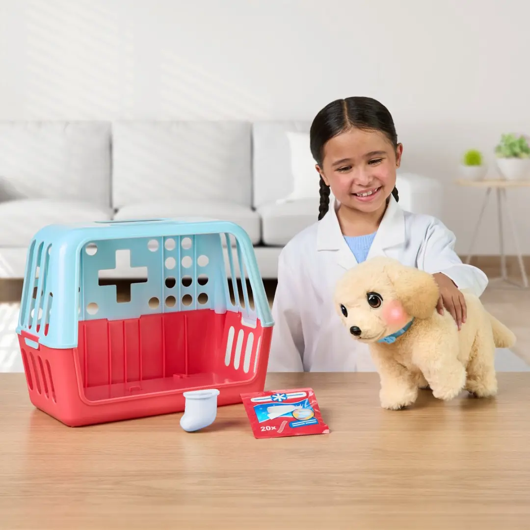 Little Live Pets Ouchies Puppy Cooper Interactieve Knuffel - Bruin