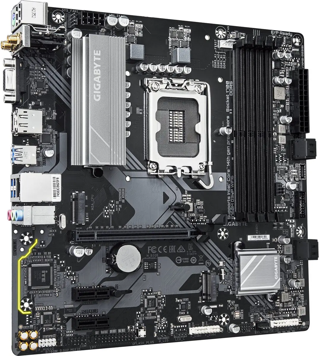 Gigabyte B760M D3HP WIFI6 Moederbord - Intel 12e/13e Gen DDR5