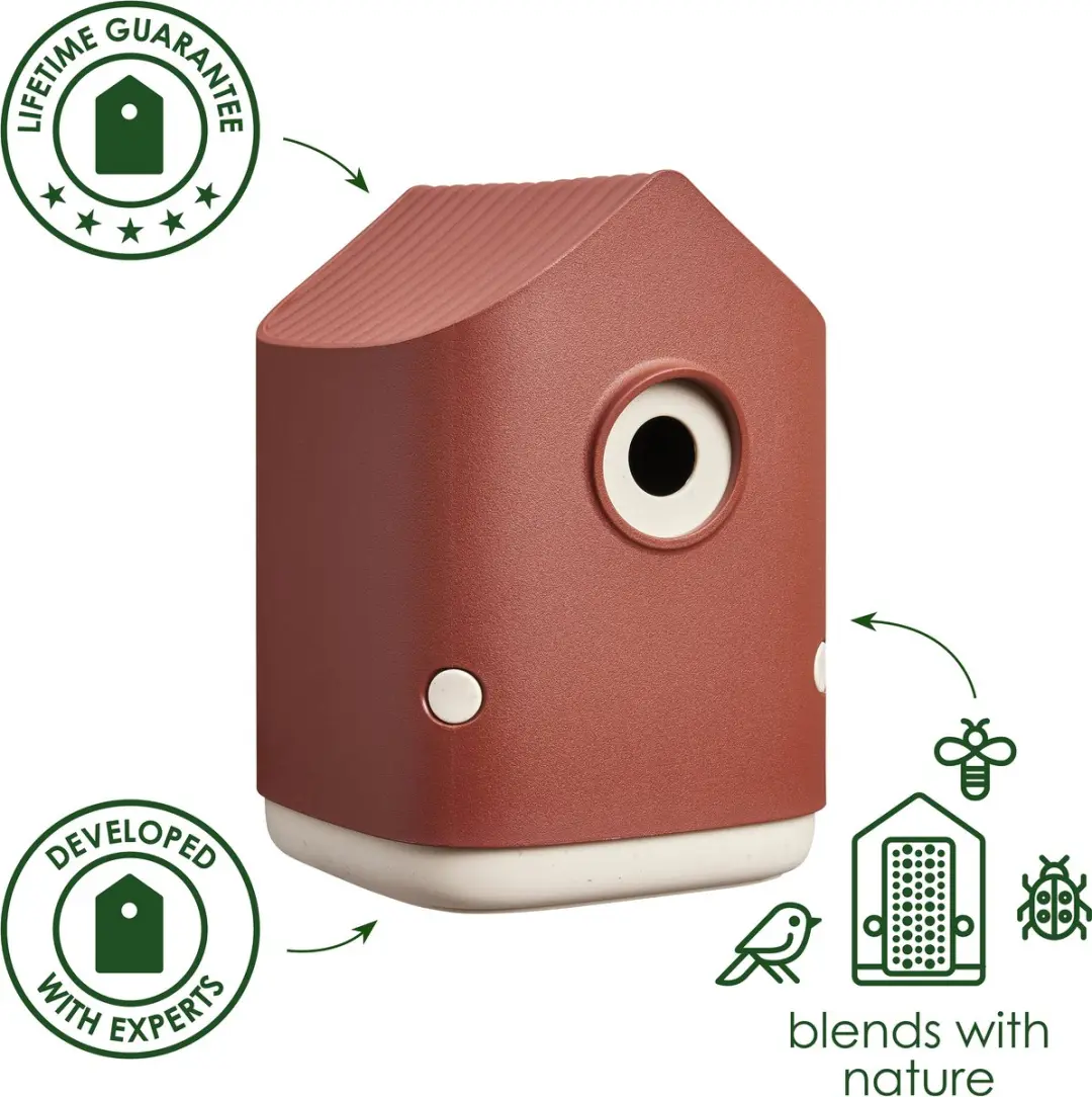 Elho Cosy Bird House Vogelhuisje 18cm - Toscaans Rood